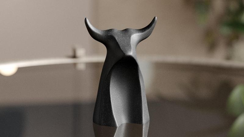  Bull Head Sculpture – Brutal & Minimalist 3D Decor