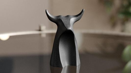  Bull Head Sculpture – Brutal & Minimalist 3D Decor