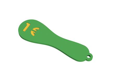 Shopping Cart 1 & 2 Euro token - Keychain
