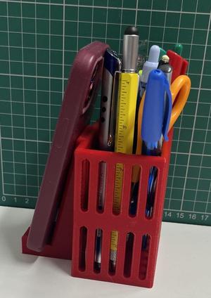 Rectangular Pen Pot Phone Stand