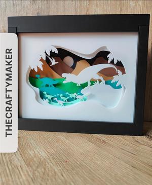 Dinosaur Shadow Box by TheCraftyMaker