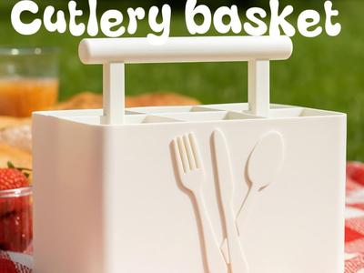 Cutlery Basket with Handle – Picnic Organizer
