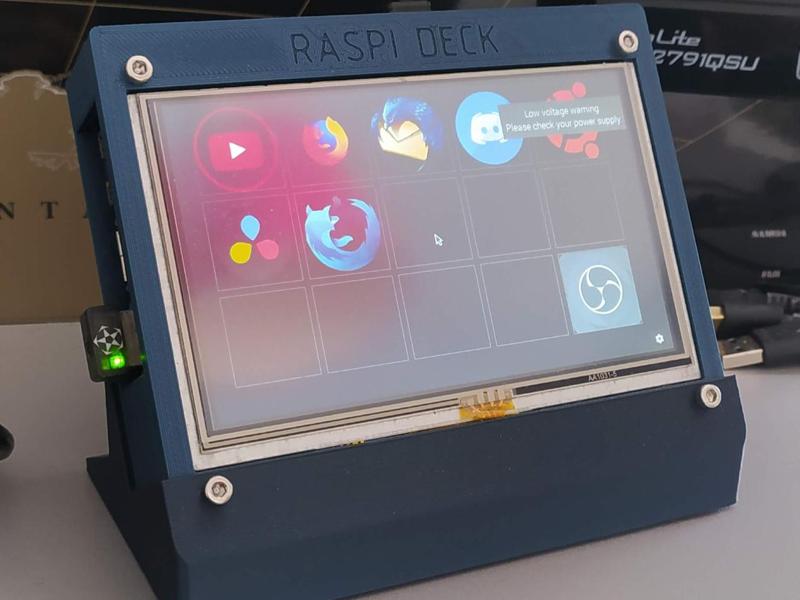 Raspideck - raspberry pi 3 case with 5" monitor