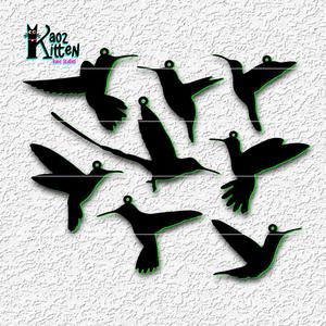 hummingbird charms jewelry pack of 8 birds
