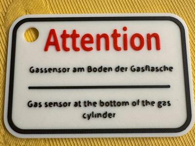 Note about the gas sensor on the bottle bottom