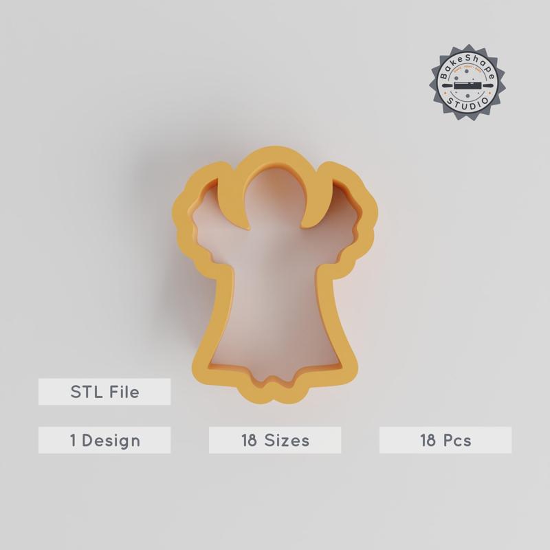 Angel Shape Cutter Set, 18 Sizes, Perfect for Cookies, Fondant & Clay, Christmas Decoration, Holiday Spirit, Festive Baking PRODUCT_114