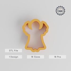 Angel Shape Cutter Set, 18 Sizes, Perfect for Cookies, Fondant & Clay, Christmas Decoration, Holiday Spirit, Festive Baking PRODUCT_114