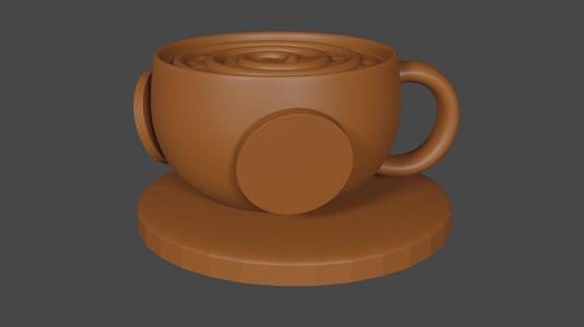 Bugsnax inspired, Cappucceetle sleeping, Tabletop DnD miniature