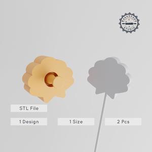 Sea Shell Cake Pop Mold, 2-Piece Ocean Shell STL File, Sealife Theme, Oyster Shell Mold Design PRODUCT_1223