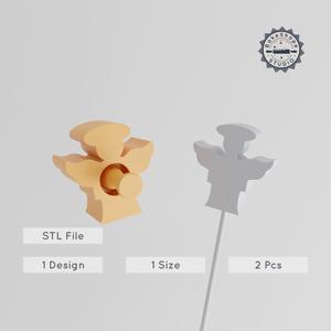 Angel Cake Pop Mold Set, Celestial Wing & Sacred Design, 2 Pieces, Religious Theme for 3D Printing PRODUCT_1240