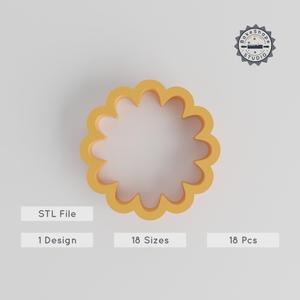 Daisy Flower Cutter Set, 18-Piece Floral Shape Set for Cookies, Fondant & Clay, Botanical Spring Bloom Design, 0.75" - 5" PRODUCT_1435