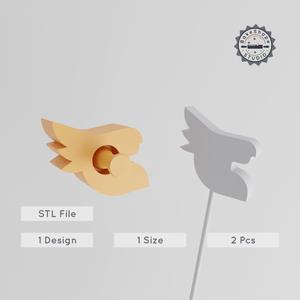 Cockatoo Cake Pop Mold, Tropical Exotic Bird Design, 2-Piece Parrot Icon for 3D Printing PRODUCT_1292