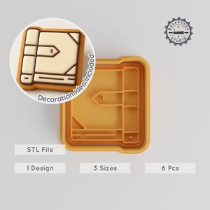 Book Shape Cutter & Stamp Set, Perfect for Cookies & Fondant, 3 Sizes 6 Pieces, Reading & Learning Theme PRODUCT_695