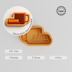Breakfast Shape Cutter & Stamp Bundle, 6 Pieces, Perfect for Cookies & Fondant, S/M/L Sizes PRODUCT_29