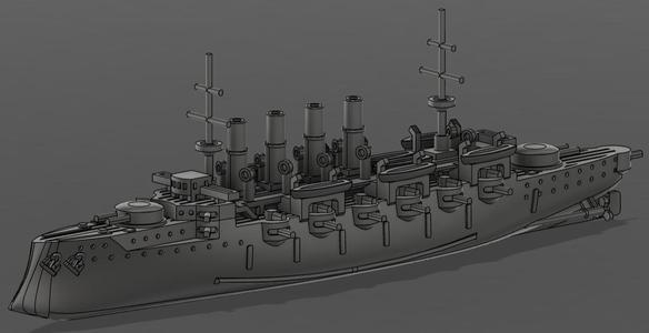 Armored Cruiser HMS Steadfast [Fictional]