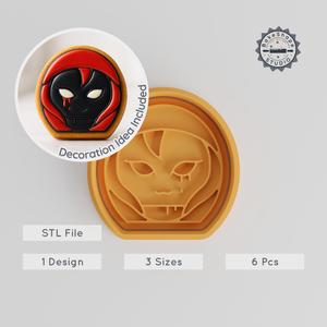 Hooded Demon Cookie Cutter & Stamp Set, 6 Piece Collection, Halloween Horror Designs, Fondant Shaping Tool, S/M/L Sizes PRODUCT_990