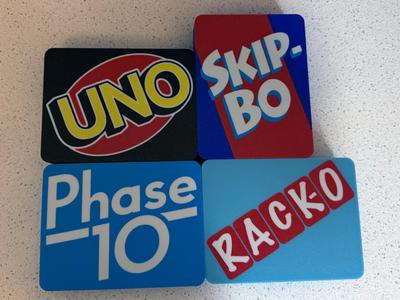 Uno Skip-Bo Phase 10 Rack-O Card Game Case