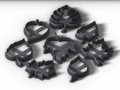 Leaves/Leaf - Dough/Sugar Paste/Cookie Cutter Set