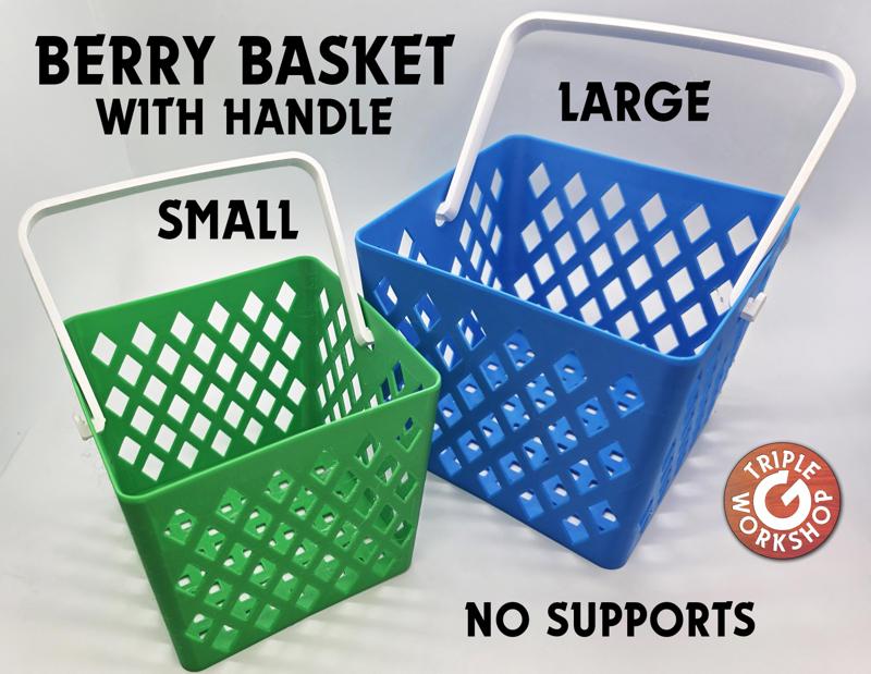 Berry Basket with Handle - No Supports