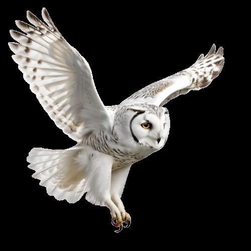 Flying Snowy Owl