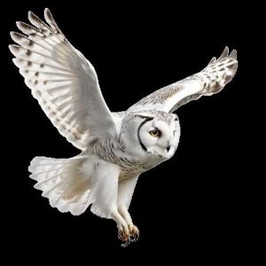 Flying Snowy Owl