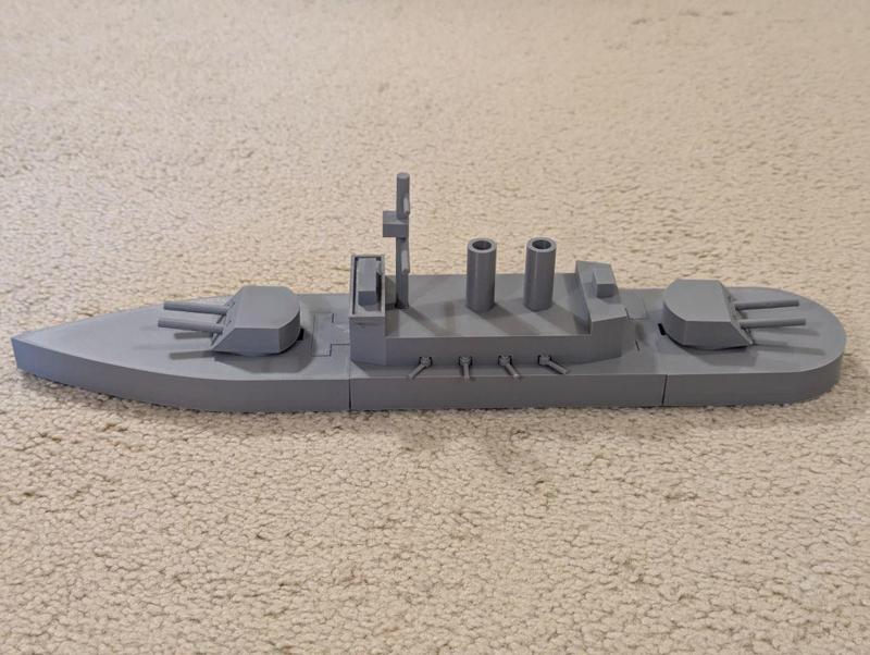 Simple Large Battleship (Snap-fit Turrets and Hull)