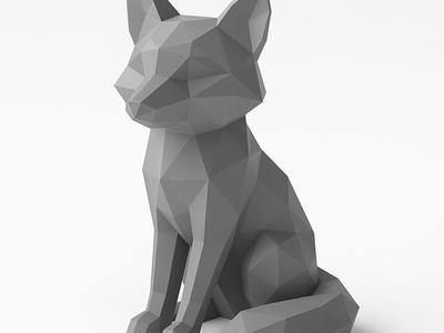 Low poly little fox