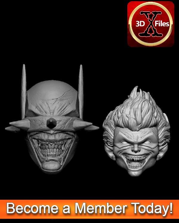 The Batman Who Laughs HeadSculpt Custom Action Figure - 3D File STL