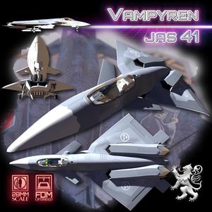 28mm JAS 41 Vampyren Stealth Fighter