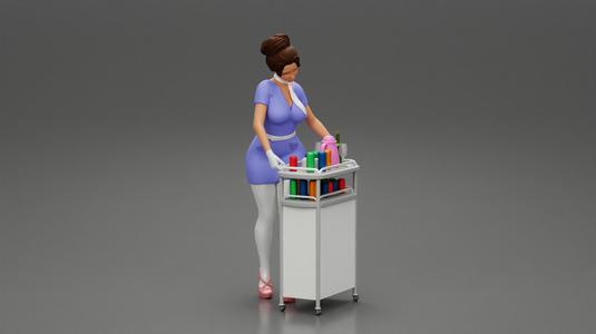 2 Models - flight attendant serving drinks to passengers on board