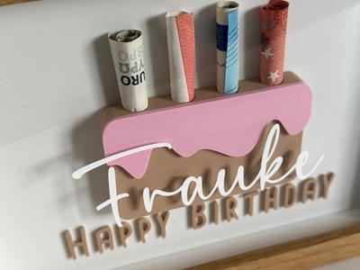 Birthday Cake in a 13x18cm Frame