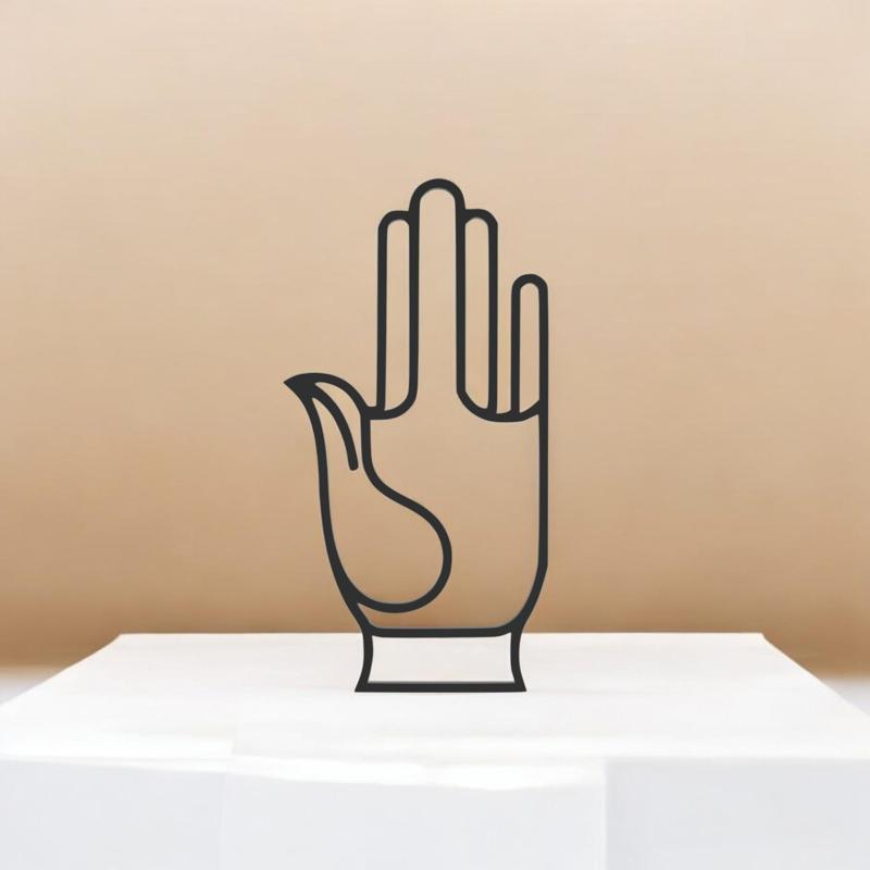 Abhaya Mudra Line Art - Desktop Line Art 