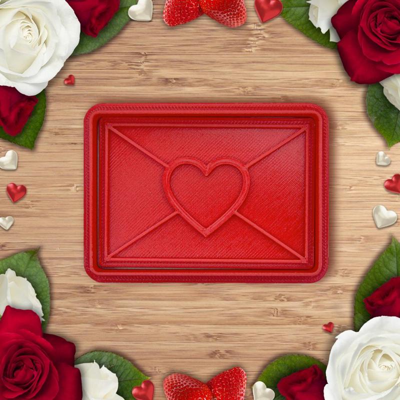 Valentine's Day - Love letter cookie cutter / stamp