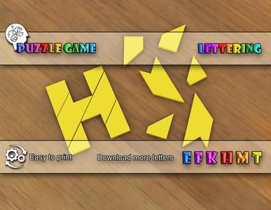 Puzzle Game Lettering - Join the pieces