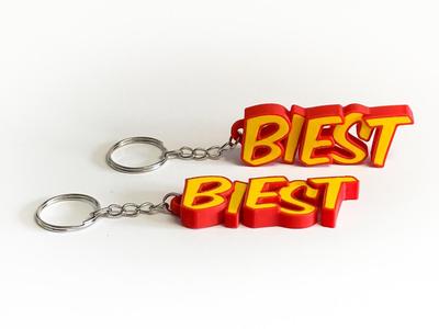 Lovely keychain with the name Beast