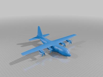 C-130 Hercules Cargo Plane (One Piece Solid Version)