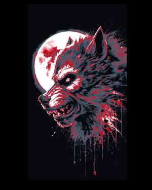 The werewolf of the Blood Moon - Wall Art - Hueforge