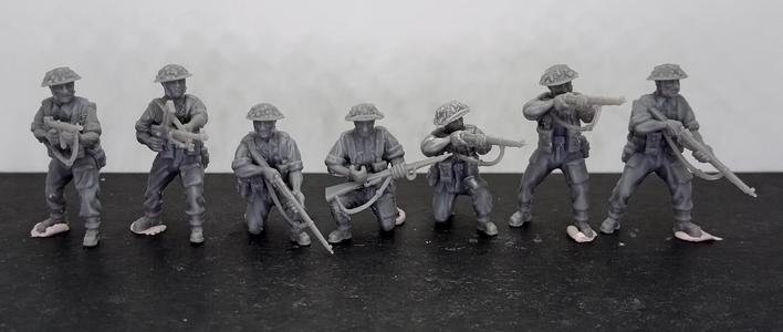 28 mm Commonwealth British army combat squad