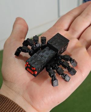 MINECRAFT SPIDER FLEXI PRINT IN PLACE POSABLE