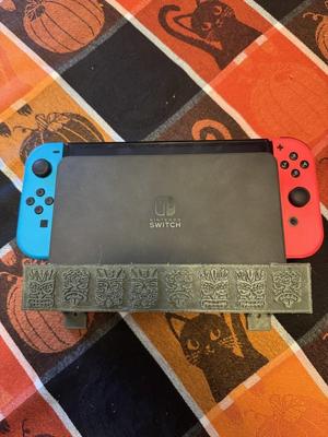 Tiki style Nintendo Switch OLED Shelf w/ brackets