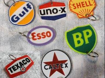 Retro Petrol Keyrings