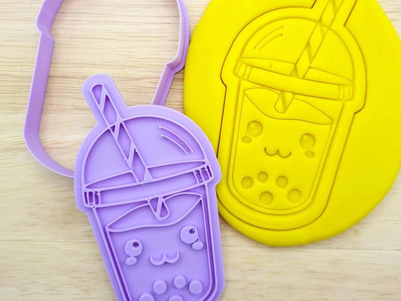 Bubble Tea Cookie Cutter and Stamp
