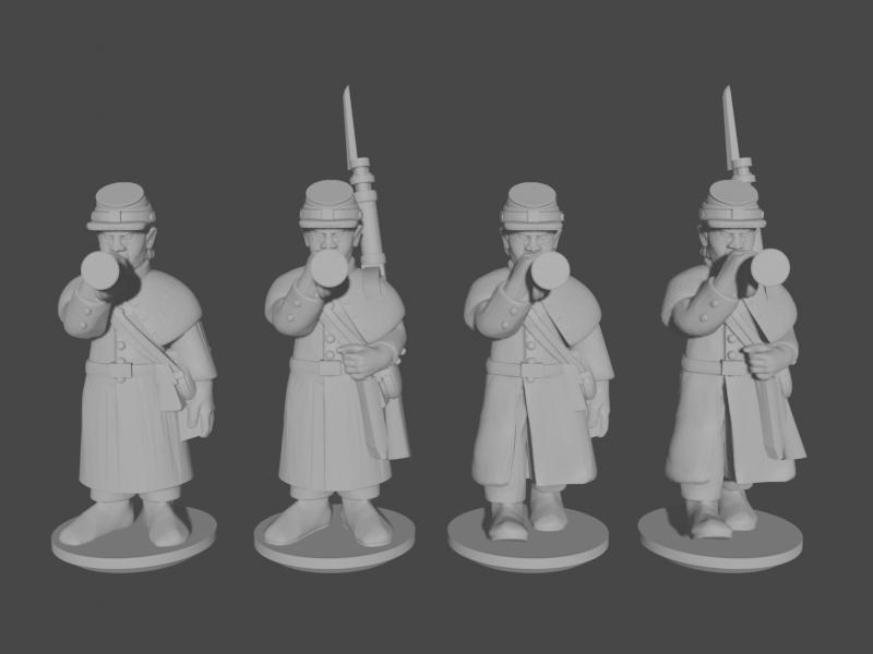 10-15mm Union Buglers in Greatcoats UA-41