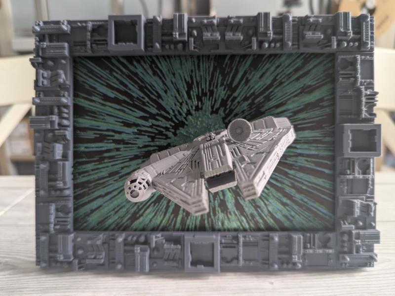 Hueforge Death Star inspired frame