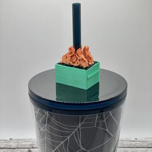 Dumpster Fire Straw Topper