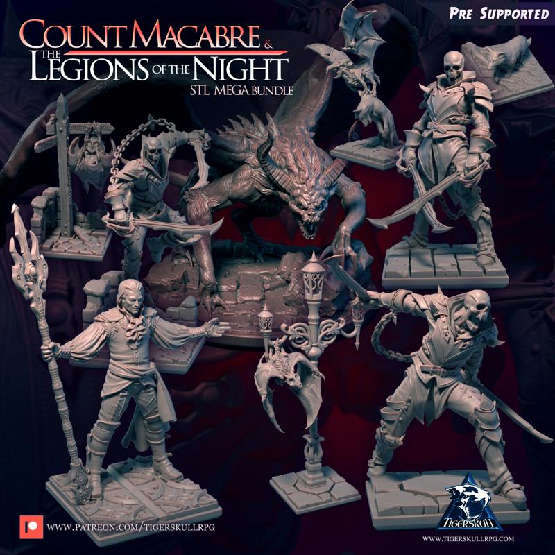 Count Macabre and The Legions of the Night STL Mega Bundle