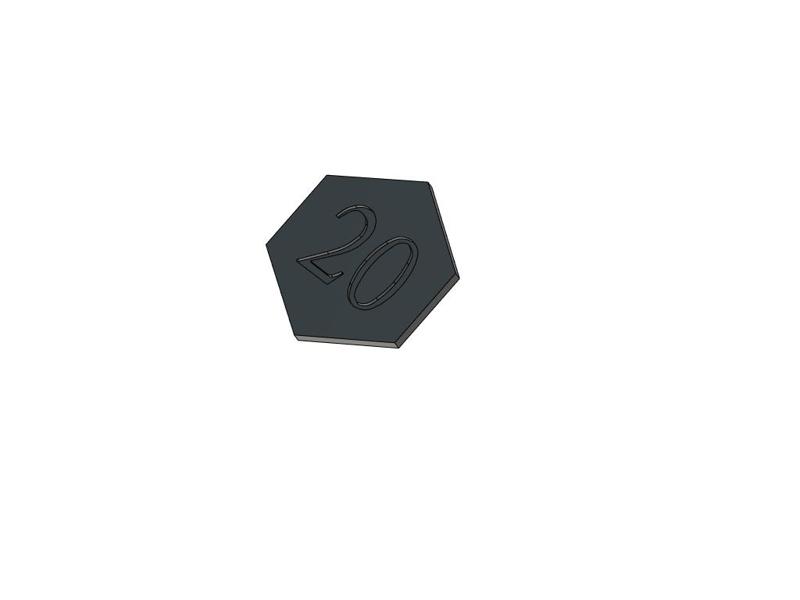 TTRPG PASS FAIL TOKEN COIN 1 OR 20