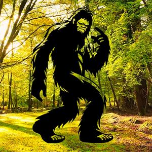 Dancing Big Foot wall art Sasquatch Christmas wall decor 2d art