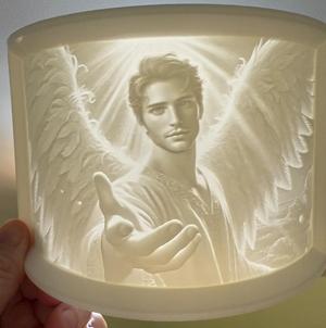 Male Angel Extending a Hand Light Decor