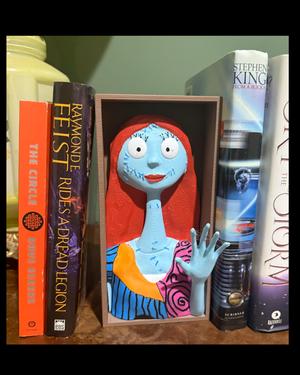 Sally Saying Hello - Nightmare Before Christmas Book Nook Halloween Special